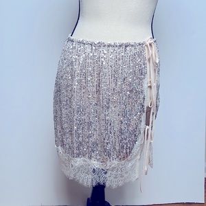 Free People Intimately Gold Rush half slip mini skirt